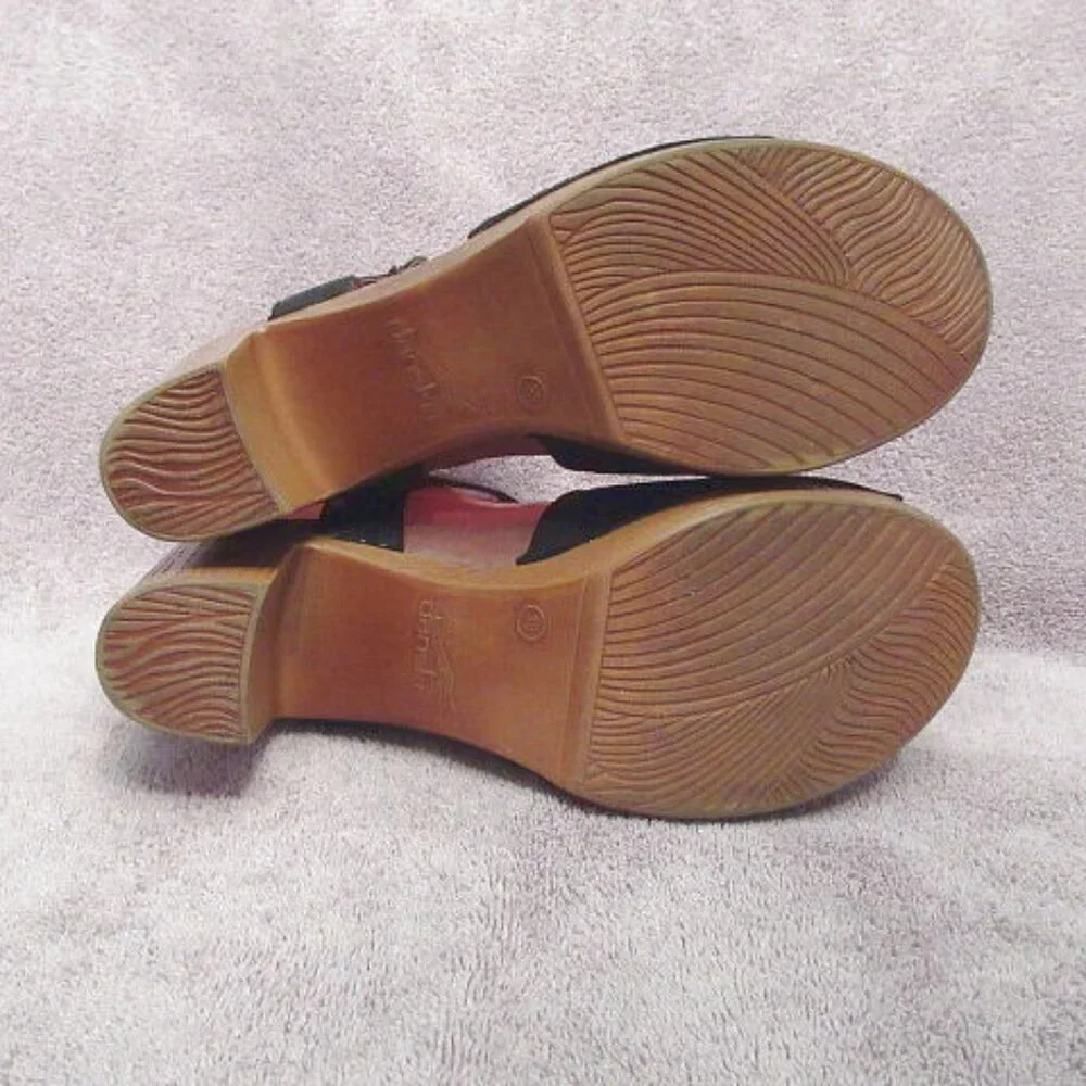Dansko Denita Sandals Size 39 8.5 9 Leather Comfort Heel Ankle Strap Open Toe - Picture 10 of 12
